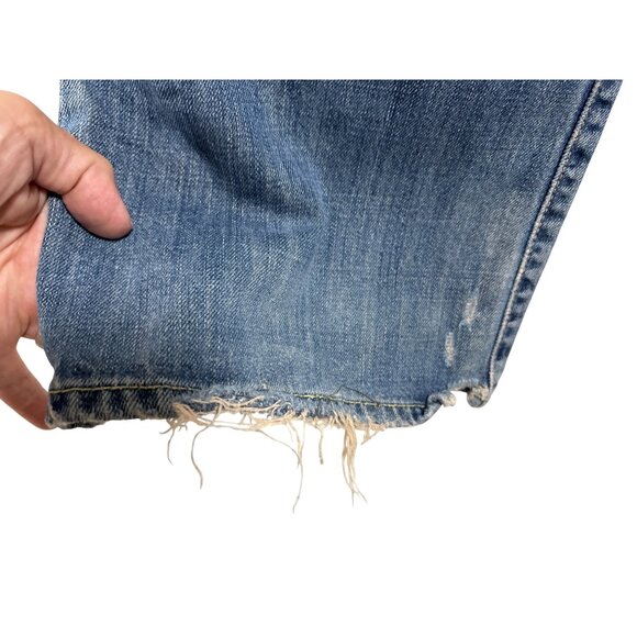 Abercrombie & Fitch Mens Jeans Low Rise Boot Cut Button Fly Y2K Distressed Plaid - Picture 10 of 15